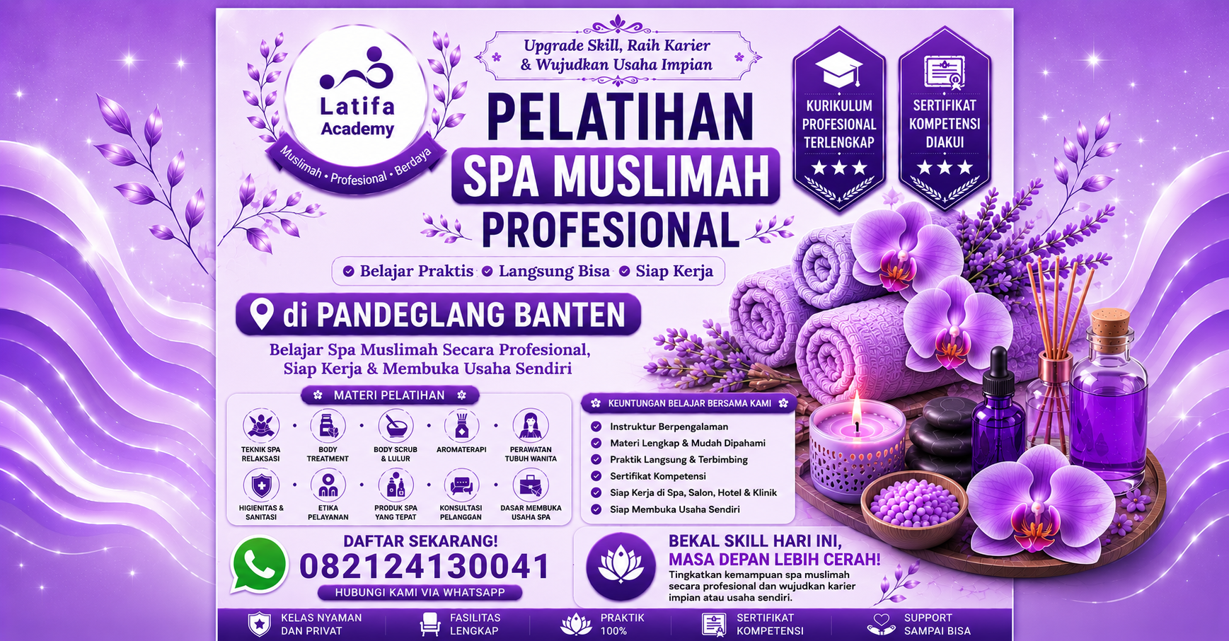 Pelatihan Spa Muslimah Profesional di Pandeglang Banten 082124130041